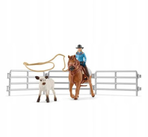 Schleich 42577 Kowbojki i Łapanie na Lasso Farm