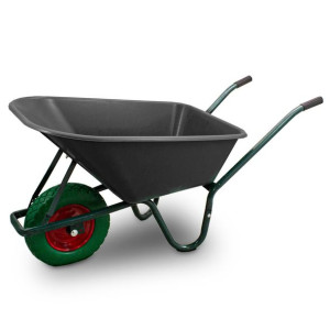 Taczka Ogrodowa 100l 250kg Misa Pvc Zielone Koło Pu