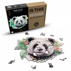 PUZZLE DREWNIANE DUŻA PANDA 140 elementów L