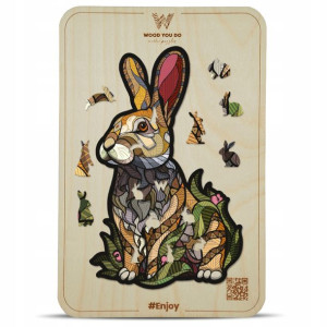 Puzzle Drewniane Królik Wielkanocny 100 El A5