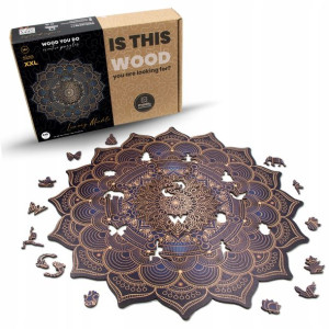 PUZZLE DREWNIANE LUKSUSOWA MANDALA 418 elementów