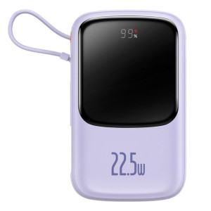 Powerbank Baseus Qpow 10000mAh wbudowany kabel USB Typu C 22.5W Q.C.