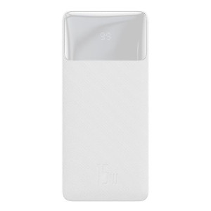 Baseus Bipow powerbank z wyświetlaczem 30000mAh 15W biały
