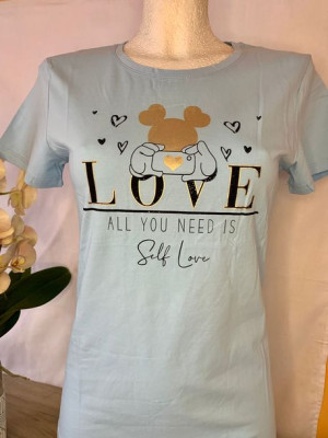 Bluzka Love - niebieska S/M