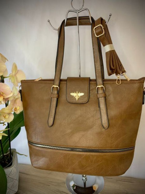 Torebka Shopper Motyl Brązowy