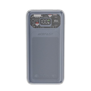Acefast powerbank 10000mAh Sparkling Series szybkie ładowanie 30W szary