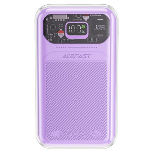 Acefast powerbank 20000mAh Sparkling Series szybkie ładowanie 30W fioletowy