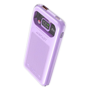 Acefast powerbank 10000mAh Sparkling  szybkie ładowanie 30W fioletowy