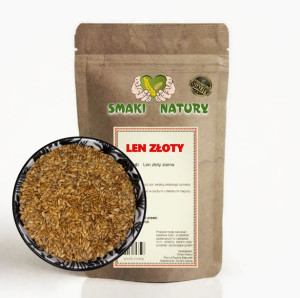 SIEMIĘ LNIANE ZŁOTE PREMIUM 200g ziarna lnu