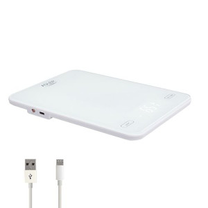 WAGA KUCHENNA Szkło ŁADOWANA PRZEZ USB -LED- Dotykowy panel TARA kg/ml 10KG