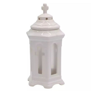 Znicz Ceramiczny Kapliczka Biała LC15