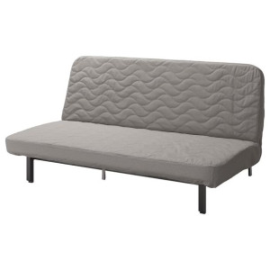 IKEA NYHAMN Rozkładana sofa 3-osobowa sprężyny kieszeniowe/Knisa szary/beż