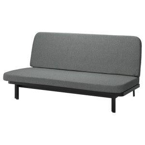 IKEA NYHAMN Rozkładana sofa 3-osobowa kieszeniowy/Skartofta czarny/szary