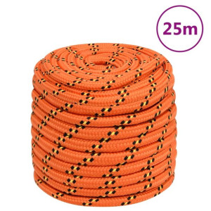 Linka żeglarska, pomarańczowa, 16 mm, 25 m, polipropylen