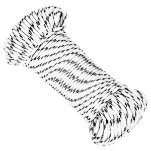 Pleciona linka żeglarska, biała, 3 mm x 250 m, poliester