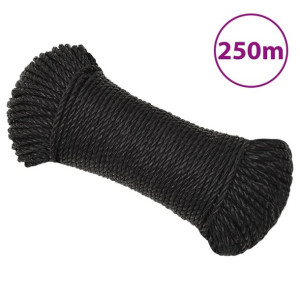 Linka robocza, czarna, 3 mm, 250 m, polipropylen