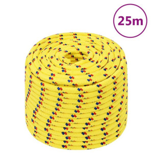 Linka żeglarska, żółta, 14 mm, 25 m, polipropylen
