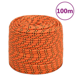Linka żeglarska, pomarańczowa, 8 mm, 100 m, polipropylen