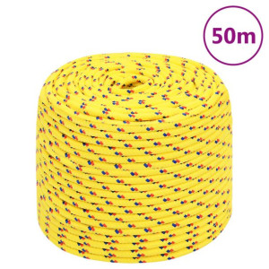 Linka żeglarska, żółta, 10 mm, 50 m, polipropylen