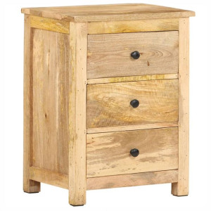 Stolik nocny, 45x35x60 cm, lite drewno mango