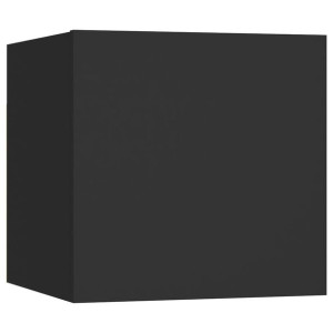 Szafka nocna, czarna, 30,5x30x30 cm, płyta wiórowa