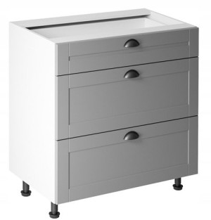 Szafka z szufladami dolna kuchnia Linea D80S3 GREY