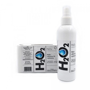 Woda utleniona 3% z Gliceryną. Nadtlenek wodoru. Spray. 200 ml