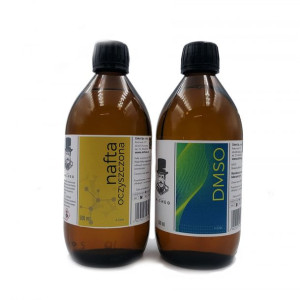 Nafta oczyszczona Laboratoryjnie. DMSO Ultraczyste. 2x500 ml.
