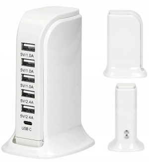 Uniwersalna Ładowarka Stacja Ładująca 6 x USB A