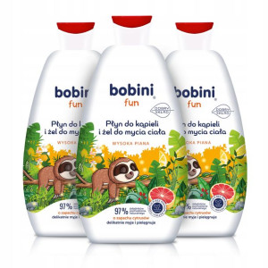 Bobini Płyn do Kąpieli Żel do Mycia dla Dzieci 3op
