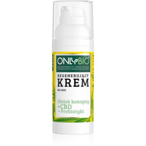 OnlyBio Olejek Konopny 50ml regenerujący krem na noc