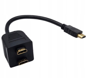 Rozdzielacz HDMI na 2 gniazda HDMI przewód 20cm