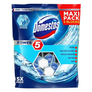 DOMESTOS_Power 5 kostka toaletowa Ocean 5x55g