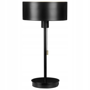 Lampa stołowa metalowa z portem USB czarna ARIPO L