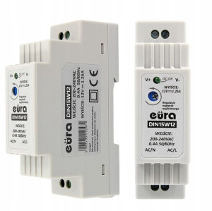 EURA Zasilacz na szynę DIN 15W 12V 1,25A