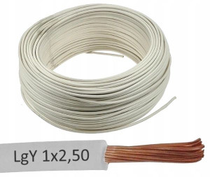 ZAMEL CET Przewód Kabel LgY 1x2,50 300/500 Biały