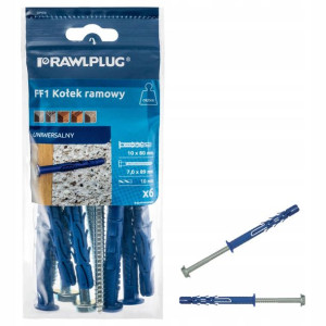 RAWLPLUG Kołki FF1 Ramowy z Kołnierzem 10x80 6szt