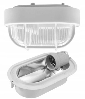 Lampa Oprawa Kanałowa Piwniczna OVAL 40W E27 IP44