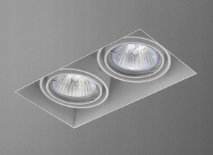 Aquaform Oprawa Wpuszczana SQUARES 2x GU10 biały