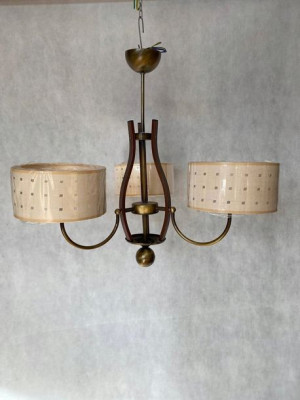 Zwis Lampa Wisząca Klasyczna Abażur Żyrandol 65 cm