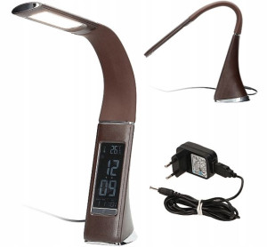 Elegancka Lampka Biurkowa LED z Zegar DOLOMIT 5 W