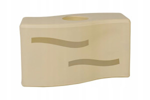 Klosz do Lampy Szklany Falisty Beżowy 7 x 17 cm