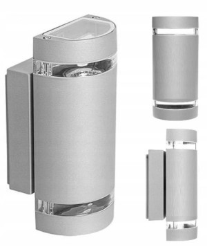 Kinkiet Elewacyjny Oprawa Ścienna Szara 2x35W ZEW