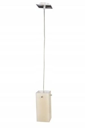 Lampa Sufitowa Wisząca Szklana Beżowy Słupek E27