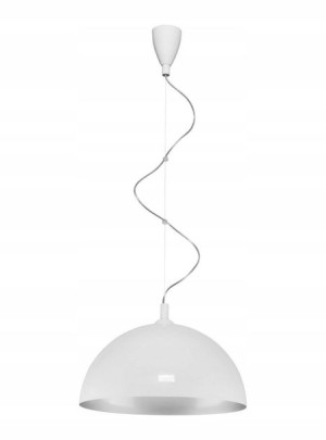 NOWODVORSKI Lampa wisząca biało srebrna HEMISPHERE
