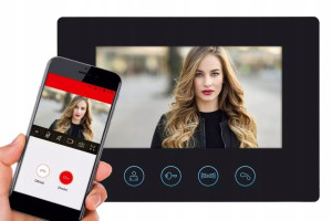 EURA Monitor Wideodomofonu WiFi Brama Android iOS