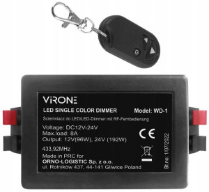 Ściemniacz do Led Sterownik 12-24VDC Radiowy Pilot