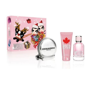 SET DSQUARED2 Wood pour Femme EDT spray 100ml + SHOWER GEL 100ml +Wallet