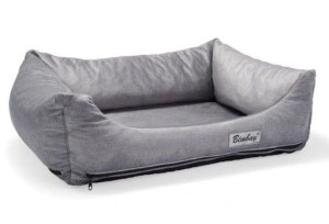 BIMBAY Kanapa Zamszowa 2 80x65 szara