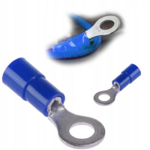 Konektor Oczkowy Izolowany 2,5mm2 M5 Oczko Miedź